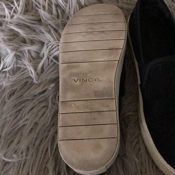 Vince Preston B Suede Slip-On Black Sneakers - Picture 4 of 5